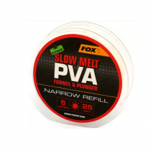 Запасная ПВА сетка для теплой воды Fox Edges PVA Mesh Refills Slow Melt Red Narrow 25mm 5m