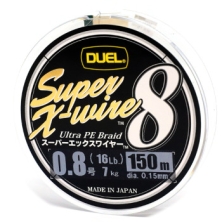 Шнур Duel Super X - Wire 8 150m 7kg Silver 0.15mm # 0.8 