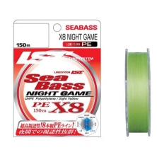 Плетеный шнур LINE SYSTEM SEABASS X8 NIGHT GAME 150М #0.6
