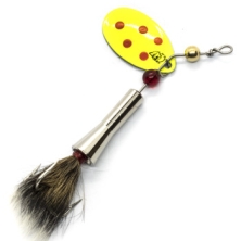 Вертушка Dardevle Notangle Spinner 7g #Chartreuse w/Red Dots (4328)