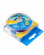 Шнур Gosen Roots X8 200m PE1.5 30lb multicolor 