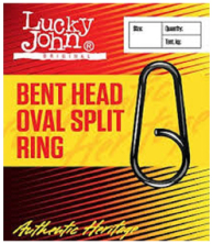 Заводне кільце Lucky John Bent Head Oval Split Ring №16 18кг (10шт/уп) 