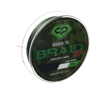 Шок-лідер Carp Pro Diamond Shock Braid PE X8 0.16мм 50м Dark Green 