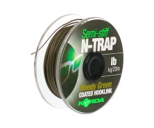 Поводковий матеріал Korda с покрыт. N-TRAP Semi-stiff 20 lb W.Grn 