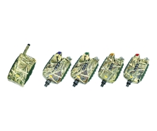 Набір елетронній сигналізаторів клювання Carp Academy Sensor WDX Camo 4 + 1 