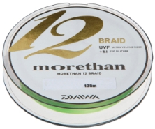 Шнур Daiwa UVF Morethan Sensor 12 EX+SI 200m (Lime Green) #1.2/0.14mm 27lb/12.2kg 