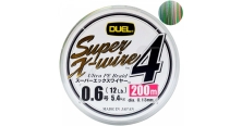 Шнур Duel Super X-Wire 4 200m #0.6/0.13mm 12lb/5.4kg ц:5 color