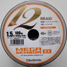 Плетеный шнур DAIWA UVF MEGA SENSOR 12 BRAID EX+SI 100M #1.2