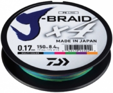 Шнур Daiwa J-Braid X4E 150m (Multi Color) 0.13mm 13lb/5.9kg 