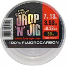 Поводочний матеріал флюрокарбоновий Rage Drop &amp; Jig Flurocarbon 0,18mm 5,67Lb / 2,57kg 50m 