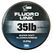 Поводочний флюрокарбоновий матеріал Nash Fluorolink Super Soft Fluorocarbon 20lb 0.45mm 20m 