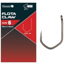 Карповые крючки Нэш Пинпоинт Флота Клау Хукс Nash Pinpoint Flota Claw Hooks Red/Micro Barbed Size 10 10шт