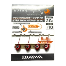 Джигголовка Daiwa Gekka SW Light Jig Head SS Open Gap 2.0gr #10 4pc (07104126)