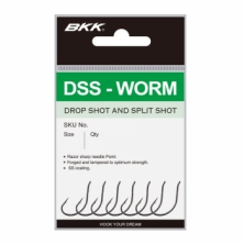 Крючок BKK для дроп шота DSS-WORM #2/0 (A-ES-8335)