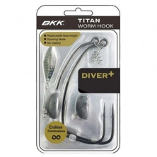 Оффсетный крючок отгруженный BKK Тitan Diver+ #6/0 (A-EW-9650) (арт.19192226452)