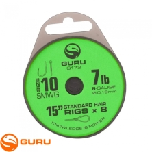 Готові повідці Guru SMWG Standard Hair 38cm Size 10/0.22mm 8шт 