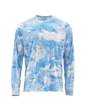 Реглан Simms SolarFlex Crewneck Print Cloud camo blue XL 