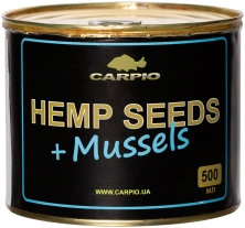 Зернова суміш Carpio HEMP SEEDS+Mussels 0.5л 