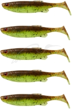 Силикон Savage Gear Fat Minnow T-Tail 75mm 5.0g Chartreuse Pumpkin (5 шт/уп)