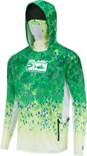 Реглан Pelagic Exo-Tech Hooded Fishing Shirt XL к:green dorado hex 