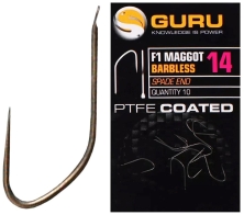 Крючок Guru F1 Maggot Barbless Hook #16 (10 шт/уп)