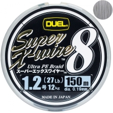 Шнур YO-Zuri Super X-Wire 8 Silver 150m (сірий) #1.5/0.21mm 30lb/13.5kg 