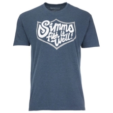 Футболка Simms Fish It Well Badge T-Shirt Sailor Blue Heather L (13517-677-40) 