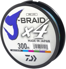 Шнур Daiwa J-Braid X4E 300m (Multi Color) 0.13mm 13lb/5.9kg 