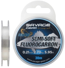 Флюорокарбон Savage Gear Semi-Soft Seabass 30m 0.21mm 2.70kg Clear 