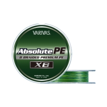 Плетеный шнур VARIVAS ABSOLUTE PE X8 150M #0.8 DARK GREEN + MOTION GREEN
