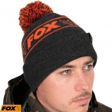 Шапка Fox Collection Bobbles Black Orange