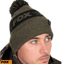 Шапка Fox Collection Bobbles Green Black