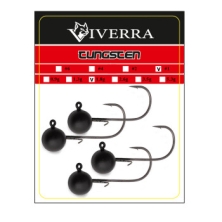 Джигголовка вольфрам Viverra 1,8g #1 Black (4шт) (116TBJ01)