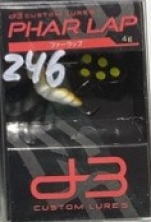 Блесна D-3 CUSTOM LURES PHAR LAP 4G #BW 246