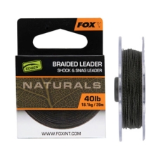 Поводочный материал Fox Edges Naturals Braided Leader 20m 18.1kg/40lb (CAC819)
