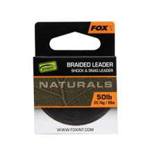 Поводочный материал Fox Naturals Braided Leader 20m 50lb 22.7kg (CAC820)