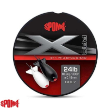 Плетеный шнур сподовый / маркерный Spomb X Pro Braid Grey 300m 8+1 0.18mm 24lb