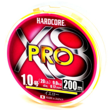 Шнур Duel Hardcore X8 PRO 200m 0.17mm 9.0kg #1.0 (H3884-Y)