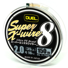 Шнур Duel Super X - Wire 8 150 м 0,24 мм 16 кг Silver №2 (арт. 714581)