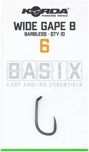 Крючок карповый Korda Basix Wide Gape Barbless #6 (10 шт/уп)