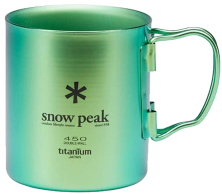 Термокружка Snow Peak MG-053GR-US Ti-Double Colored Mug 0.45l Green 