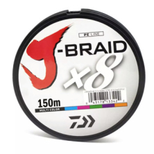 Шнур Daiwa J-Braid Х8 150m Multi Color 13.0kg 0.20mm #2.0 (12755-020)