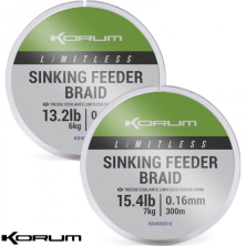 Шнур для ловли Korum Limitless Sinking Feeder Braid 0,14mm 13,2lb 6kg 300m