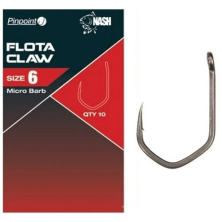 Карповые крючки Нэш Пинпоинт Флота Клау Хукс Nash Pinpoint Flota Claw Hooks Red/Micro Barbed size 8 10шт