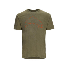 Футболка Simms Trout Outline T-Shirt Military Heather XL (13519-914-50)