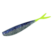 Силикон Lunker City Fat Fin-S Fish 3.5"#281 Purple Ice/ Chartreuse Tail 8шт. (36281)