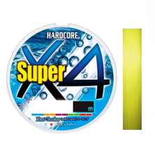 Шнур Duel Hardcore Super X4 150m Hi-Vis Yellow 5.4kg 0.13mm #0.6 (H4485-Y)