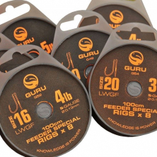 Готовый поводок Guru LWGF Feeder Special Rig Size 10/6lb 8шт 100см