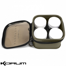 Кейс с баночками для дипования Korum Progress EVA Hookbait Pouch 4 Tub