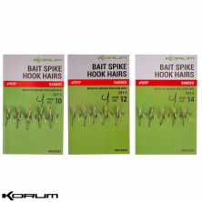 Готовый оснастка Korum Bait Spike Hook Hairs Barbed Size 14 5pcs